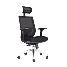 Sillas ergonómicas con espaldar  en malla y asiento tapizado