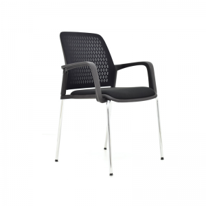 Silla interlocutora asiento tapizado espaldar en malla