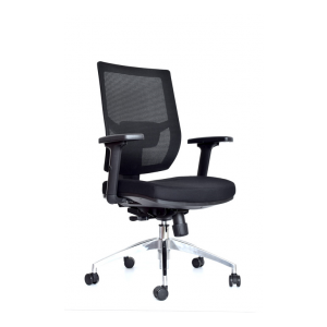 Sillas ergonómicas con espaldar  en malla y asiento tapizado