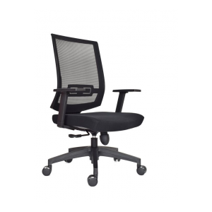 Sillas ergonómicas con espaldar  en malla y asiento tapizado