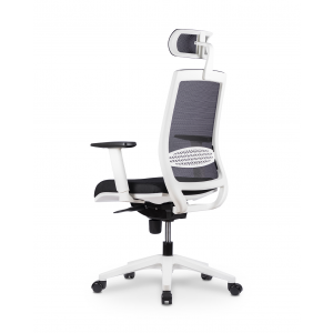 Sillas ergonómicas con espaldar  en malla y asiento tapizado